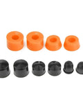 Skateboard Truck Rebuild Kit with PU Bushings Swivel Washers and Shock Absorber for Increased Durability in Orange and Black