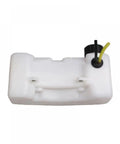 Fuel Tank Assembly For 44-5 Ground Drill And Earth Auger Engines, white durable plastic, easy install with yellow tube attachment.