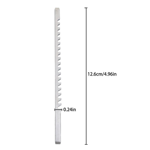 One-Eighth Inch A Style Keyway Broach Set Pro Grade High Speed Steel With Shim Manual Broaching Tool side view dimensions