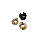 Upgrade Your V-CORE 3 1 Printer With Snazzy Z-Axis Screw Decouplers Featuring Oldham Couplings For Smoother Motion And Super Fast Printing Action That Totally Rocks. Three-piece brass and black plastic Oldham couplings for V-Core 3 Z-axis drive