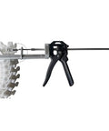 Flexible Conveyor Chain Plate Remover Tool With Three Interchangeable Heads shown disassembling plastic conveyor chain