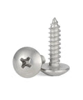 Heavy Duty Titanium Phillips Cross Truss Self Tapping Screws Grade Two M4 X15mm Pack Of One Hundred, showing screws with a truss head.