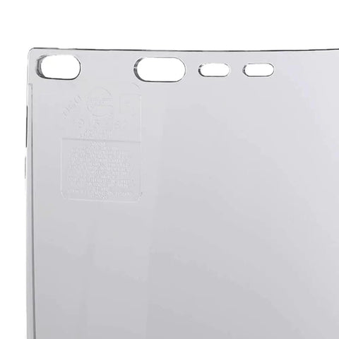 F40 Window Replacement For Safety Face Shield Mask With ANSI Z87.1 Propionate Clear Tint, Unbound Universal Pin Mount, clear panel
