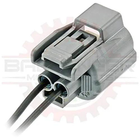 Badass 2 Way Sumitomo Plug Connector Pigtail For Industrial Proportional Solenoid Valves Heavy Drop In Wiring Harness showing gray plastic housing and terminals.