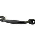 Black 4 7/8 Inch Aluminum Screen Door Pull With 4 1/8 Inch Center To Center And 1 5/32 Inch Projection, epoxy coated, front view