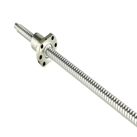 Premium Single SFU1204 Rolled C7 Ball Screw 200-1500mm with flange nut, ideal for CNC machines and efficiency in projects.