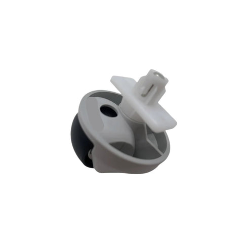 Front view of omni-directional caster wheel for Roborock vacuums, black, 1 piece