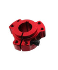 Red Aluminum Rear Wheel Hub 1 Inch Bore With One Quarter Inch Keyway For Go Kart Drift Trike And Racing Builds, top angle