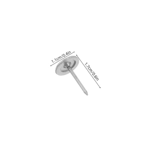 Kick Up Your DIY Game With Sleek Stainless Steel Upholstery Tacks Delivered Straight To Your Door With Top Shelf Decorative Furniture Nails Designed For Easy Sofa And Headboard Projects, silver thumbtack with rounded top.