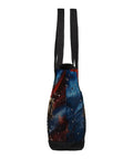 Cool Dog Sunglasses Inspired Canvas Laptop Tote For Women, Lightweight Office Briefcase Style Bag side view