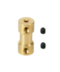 2.3mm To 4mm Shaft Coupler Set For Motors And 3D Printers Brass Joint Connector Motor Shaft Extension For RC Cars Boats And DIY Projects L20XD9 Beefy Heavy Duty brass coupler with two set screws