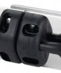 Heavy Duty 1.9 Inch Round Post Mount Gate Latch For Half Inch Tempered Glass with polished steel and black latch mechanism.