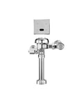 1.28 GPF Commercial Sensor Water Closet Flushometer with chrome finish and sleek design for heavy-duty business restrooms.