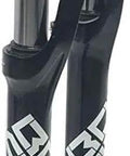 24 Inch MTB Suspension Fork With 28.6 mm Straight Tube Aluminum Alloy Pneumatic Damper 100 mm Travel Disc Brake Ready beefy aluminum
