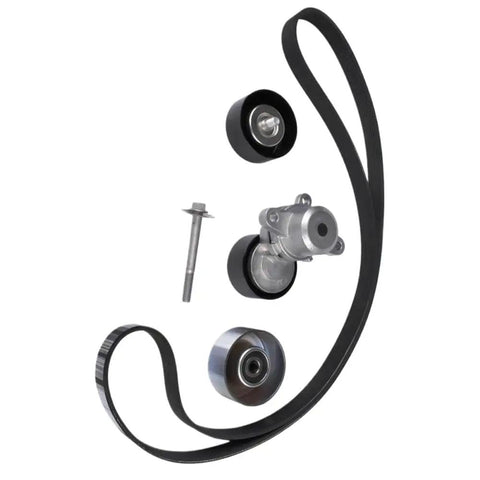 Drive Belt Tensioner Pulley Kit Fits Nissan Teana Maxima 2006 2014 Replaces 11955JA10a with belt, pulley, and bolt