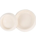 4pcs Rubber Sink Stopper White with Hanging Ring for Laundry Bathtubs, two sizes, soft rubber for kitchen and bathroom use.