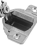 Pro Grade Compact 33 Face Frame Cabinet Hinges Screw On 110 Degree Opening Zinc Die Cast single hinge close-up