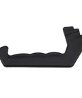 Black plastic Moka Pot Handle Replacement for 1 to 12 cup stovetop espresso pots, side view showing easy-install design and durable grip.