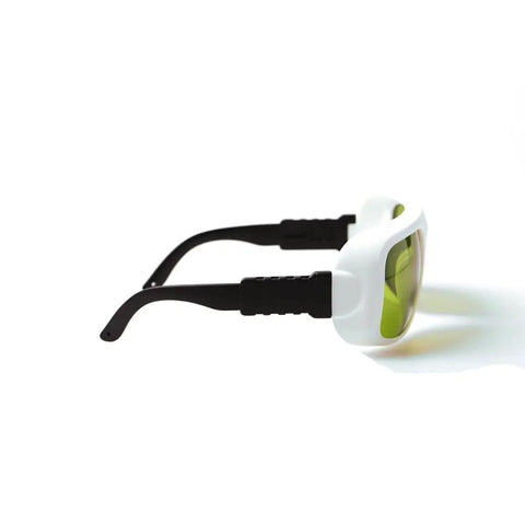 Top Shelf Infrared Laser Safety Glasses For Nd Yag And Diode Cutters Defending 740 To 1100nm Ranges With Badass OD Ratings Up To Seven side view