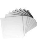 Stack of White PTFE Plastic Sheet 500x500x0.5mm Heavy Duty Pro Grade Plate For Electrical Insulation, Chemical Resistance, And Low Friction Applications