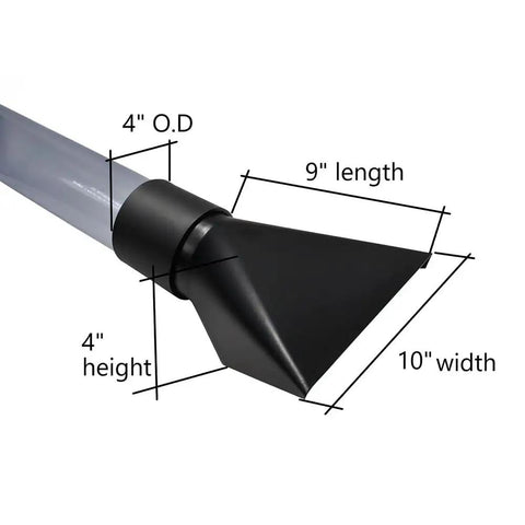 Mobile Dust Collector Wand Kit With A 4 Inch Clear PVC Wand 36 Inches Long Two Detachable Handles Wide Mouth Floor Fitting And Dust Brush For Easy Floor Cleaning And A Grab And Go Shop Vac Upgrade