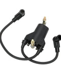 Dual Ignition Coil For 4 Cycle Gas Golf Cart TXT 91-02 Replacement Coil 26652-G01 EPIGC103, black with cables, top view