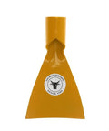 Knockout Pro Grade Bark Spud with yellow grip, sturdy steel blade for tough yard cleanup and garden work.