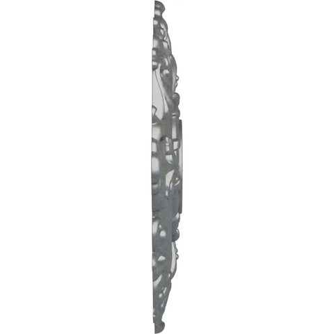 Side view of Riley Ceiling Medallion Platinum Finish With Eighteen Inch Outer Diameter And Four And Five Eighths Inch Canopy