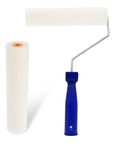 Sweet Ten Piece Sponge Paint Rollers For Super Swift Wall Painting And Killer Coverage A True Game Changer For Home DIY Jobs Quick Touch Ups And Straight Up Effortless Rolling Action Yielding A Smooth Professional Finish, blue handled roller and sponge.