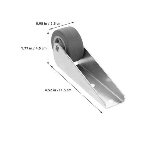 Heavy Duty Sliding Door Casters For Barn Doors And Counters Include Nylon Rollers And Galvanized Brackets For A Butter Smooth Glide Bearing Weight Like A Champ While Staying Whisper Silent Daily showing dimensions and details.
