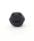 Plastic Screw Plug For Cable Gland M25 End Cap Cover Nylon Male Threaded White With Locknut Fits PG7 PG9 PG11 M20 M12-M63 Range NBR Washer Included 10 Pack, black front view
