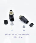 M12 5 Pin Right Angle Field Wireable Connector A Coding Circular IP67 Sensor Connector For PG7 Cable parts layout