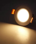 2 Inch LED Recessed Lighting Kit Dimmable Downlight Warm White 3000K CRI80 Retrofit Round Ceiling Lights With LED Driver