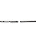 Amazon GM steering column kit components, side view; two black plastic rails with square openings