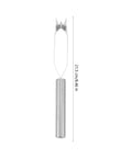 Two Piece Stainless Steel Pineapple Eye Peeler And Remover Set With Steel Handles, V Shaped Pineapple Cutter shown with 21.5 cm size