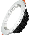 WKNHHL Recessed Lighting Housing Trim Kits, 10-Pack, Aluminum panel spotlight trim with orange clips, interior ceiling light