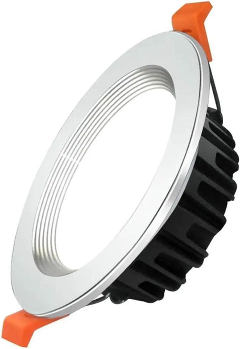 WKNHHL Recessed Lighting Housing Trim Kits, 10-Pack, Aluminum panel spotlight trim with orange clips, interior ceiling light