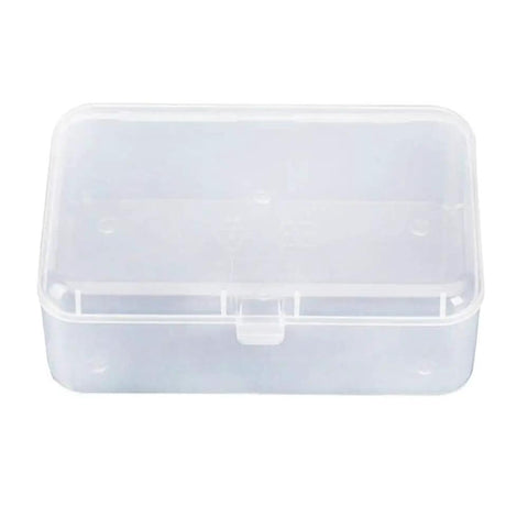Clear Rectangle Storage Boxes With Hinged Lids 4 Pack For Small Parts Crafts Beads Screws Batteries And Drills Keep Your Workspace Totally Organized Moisture Proof Dustproof Organizer Case Set