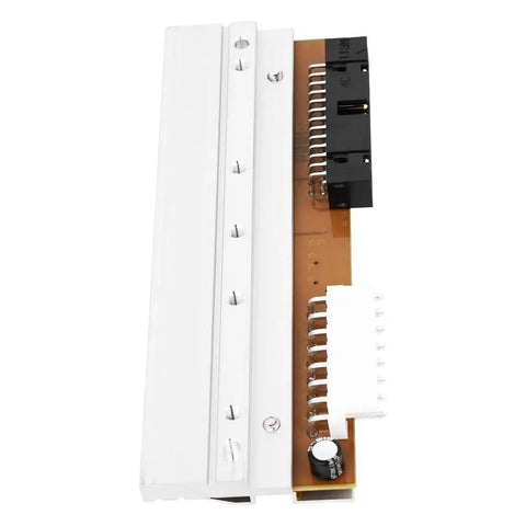 Heavy Duty Thermal Label Printhead Replacement Part At 203 Dpi For Sharp Barcode Prints Dead Simple Roll In Swap Ze500 Xi4 And One Zero Five Sl Machines showing a thermal printhead with connecters.