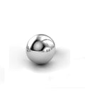 Stainless steel bearing ball, 1/2 inch, polished chrome, front view
