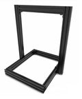 Frame made with 600mm V Slot 2040 Aluminum Extrusion Linear Rail Set for 3D printers and CNC DIY projects, anodized European standard black finish.