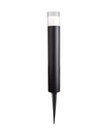 Outdoor Lighting Kit With Dope Black Aluminum Bollards And Clear Acrylic Shade