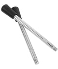 Two Pack M10 Threaded Clamping Rod Handles Metal Revolving Handwheel for Drill Press and Lathe, 200mm length, side view