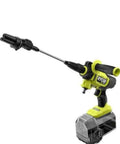 Cordless 600 PSI Pressure Washer with 0.7 GPM, 40V Battery, 2.0 Ah, and Charger, shown from side view, yellow handheld device.