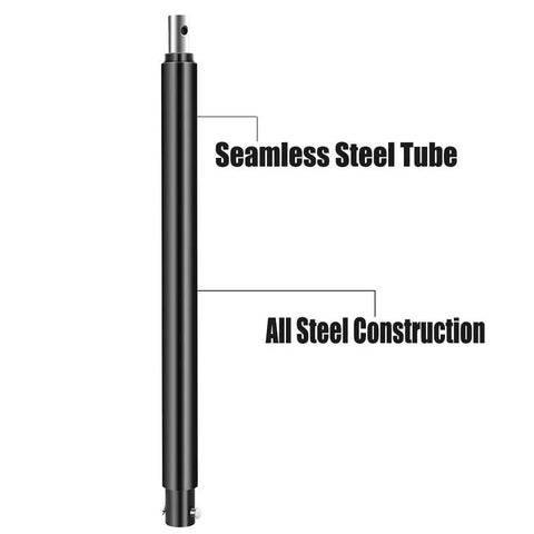Heavy Duty Post Hole Auger Drill Bit With 7/8 Inch Shaft And 31 Inch Length Plus 20 Inch Extension, showing steel tube construction