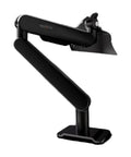 Height Adjustable Monitor Mount With Smooth Flex Arm For Single Screen Ergonomic Desk Setup, black arm with sturdy clamp