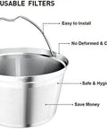 Reusable Stainless Steel Coffee Filter Basket For 8 To 12 Cup Brewers Permanent Replacement Filter That Keeps Natural Oils