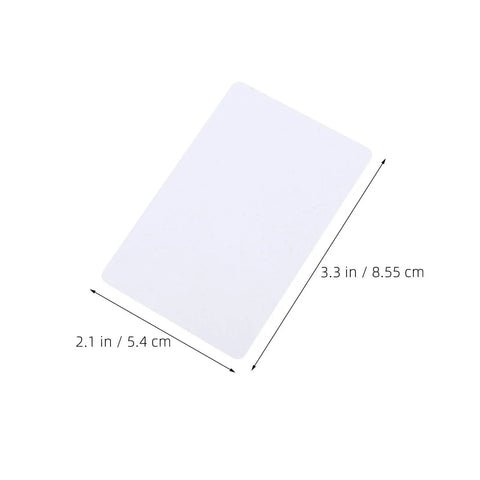 Heavy Duty 50 Piece Set Blank White Pvc Id Cards Dual Sided Printable With Smart Chip Access 3.3 x 2.1 inches