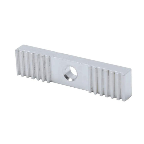 Aluminum GT2 Timing Belt Fixing Pieces Kit For 3D Printers 9x40mm 2GT Belt Clamp Mount Blocks Open Belt Closure, silver block with center hole