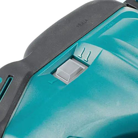 Built Different Heavy Duty 18 Volt Cordless Brad Nailer Holding 110 Nails With No Sweat Depth Adjustment And Sequential Trigger For Fast Finish Carpentry Jobs Renewed Tool Only - close up of depth adjustment switch.